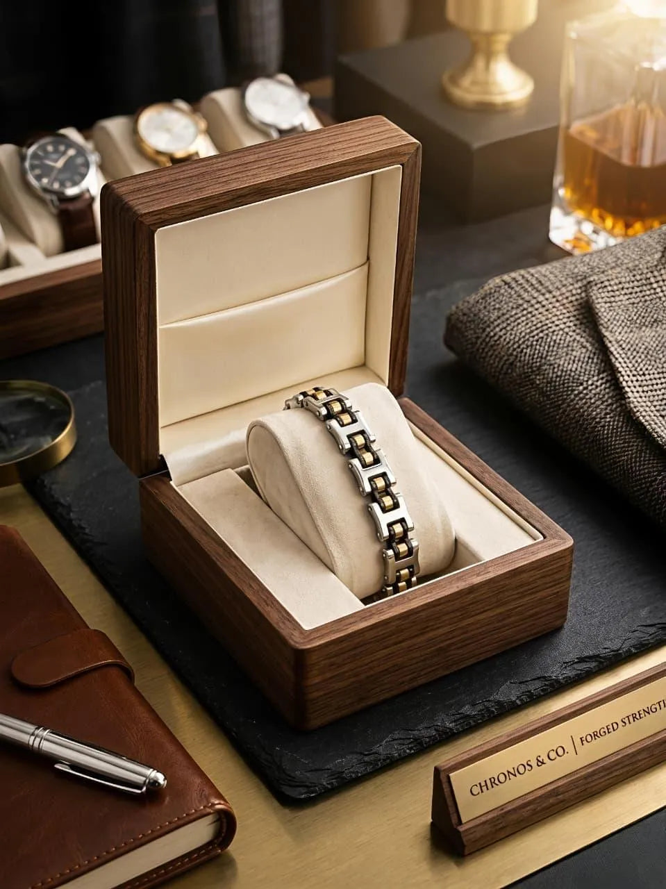 Men Silver Plated Funky Stainless Steel Bracelet