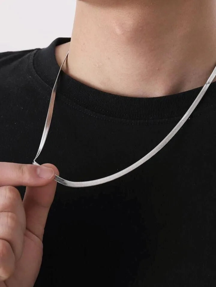 Stylish Cuban Silver Chain for Men Free Gift Included