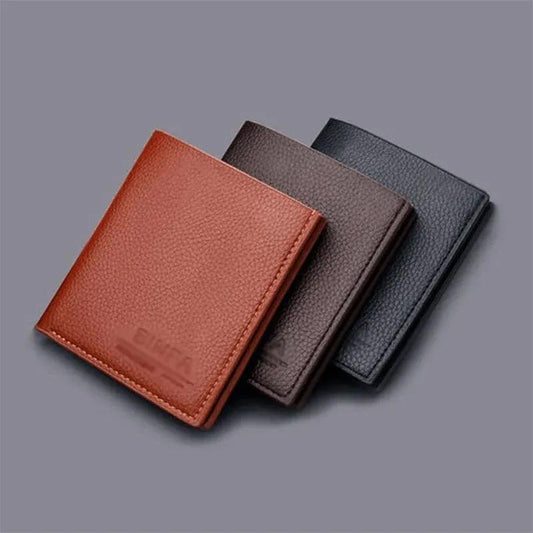 Men's PU Leather Wallets Brown Black Grey