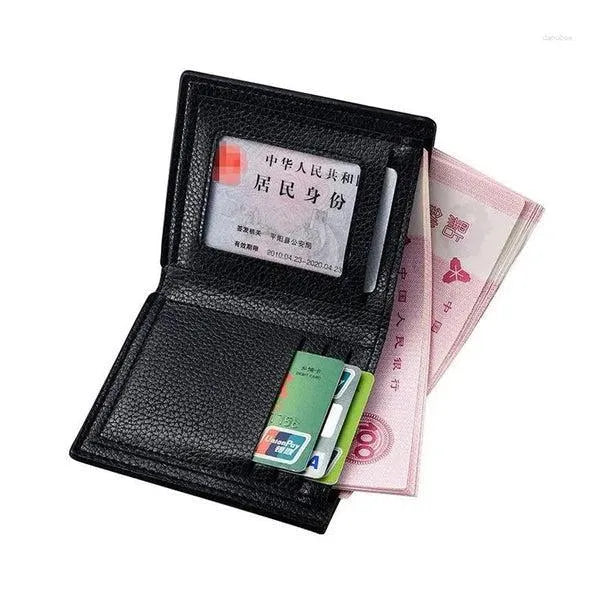 Men's PU Leather Wallets Brown Black Grey