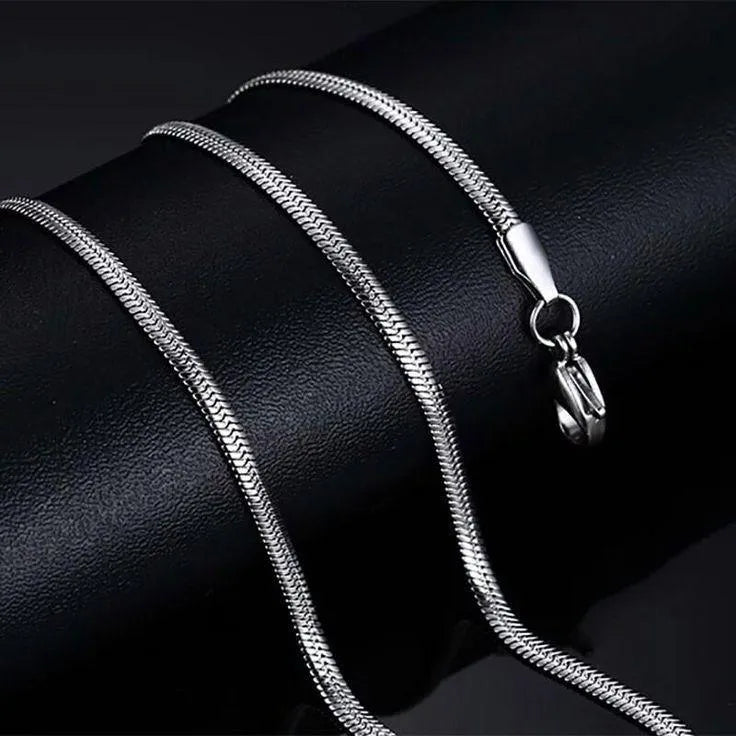 Stylish Cuban Silver Chain for Men Free Gift Included