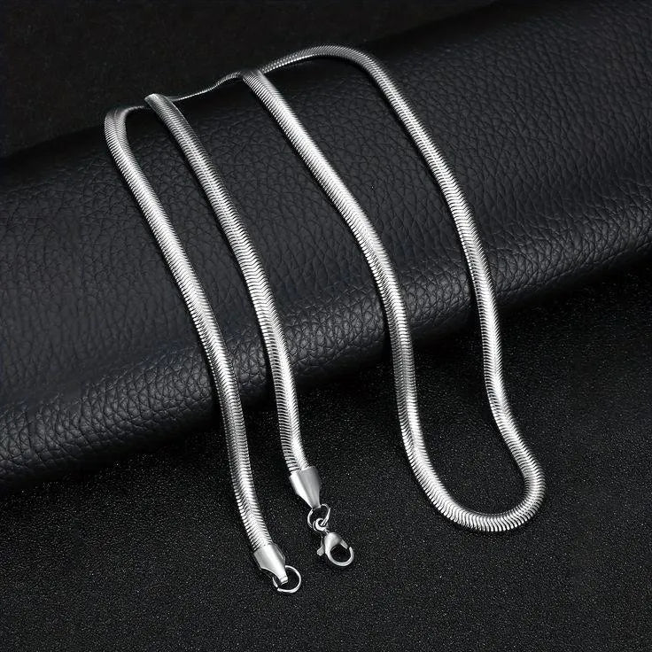Stylish Cuban Silver Chain for Men Free Gift Included