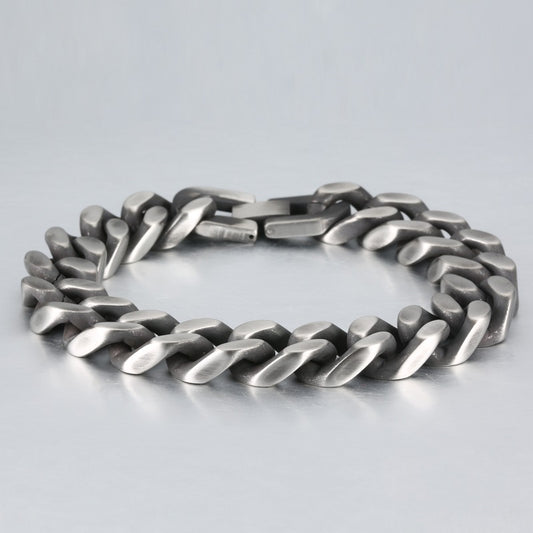 Titanium Steel Bracelets Retro Four-Sided Grinding