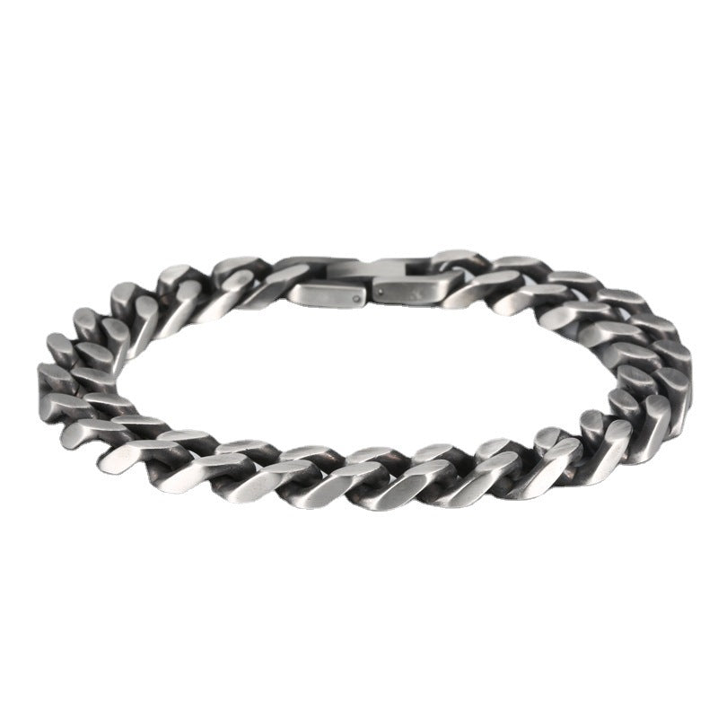 Titanium Steel Bracelets Retro Four-Sided Grinding